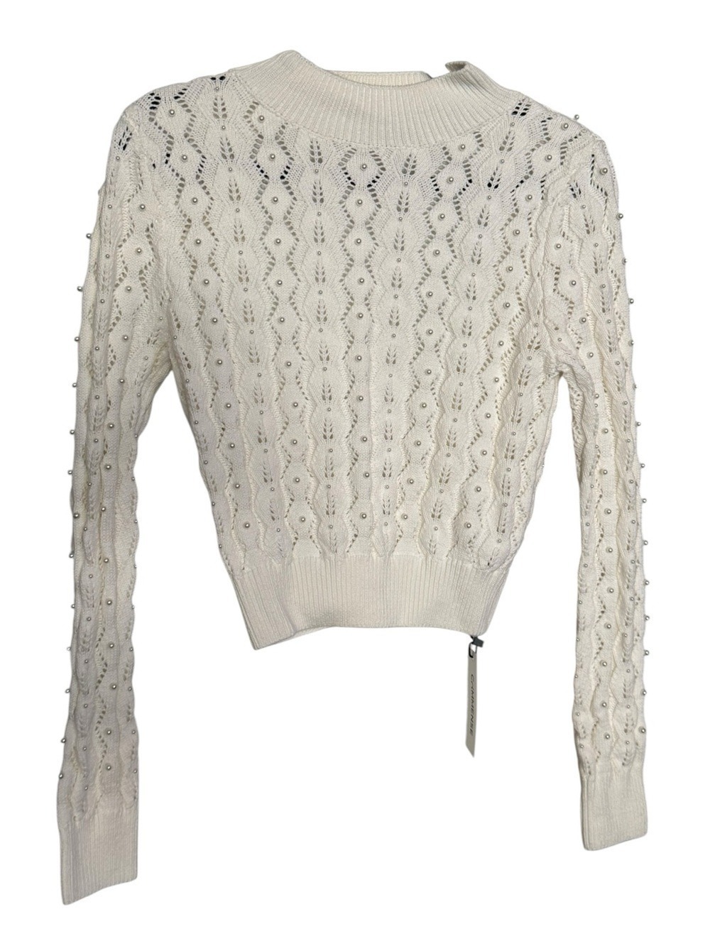 Commense Backless Pearl-Embellished Knit Sweater - Picture 4 of 8